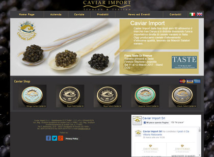 screenshot Caviar Import S.r.l. 